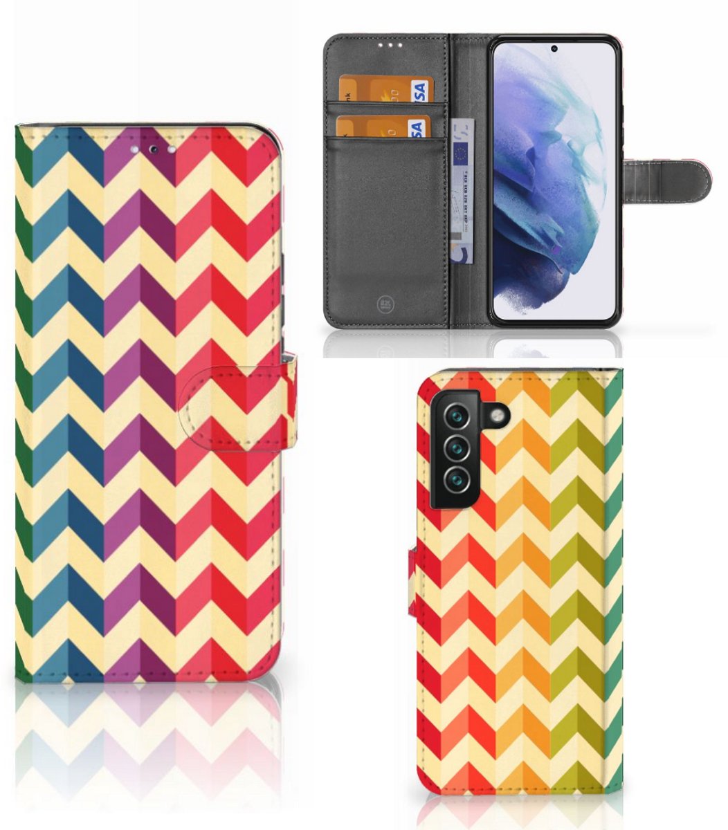 Samsung Galaxy S22 Plus Telefoon Hoesje Zigzag Multi Color