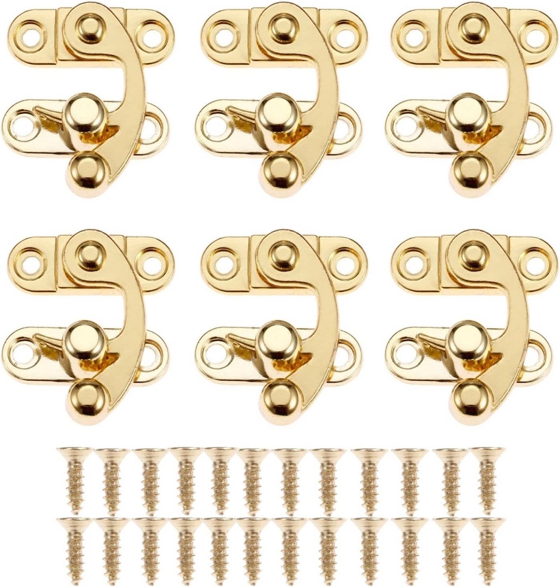 Vintage Hasps Lock Latch - 6 Stuks voor Houten Dozen en Sieradendozen