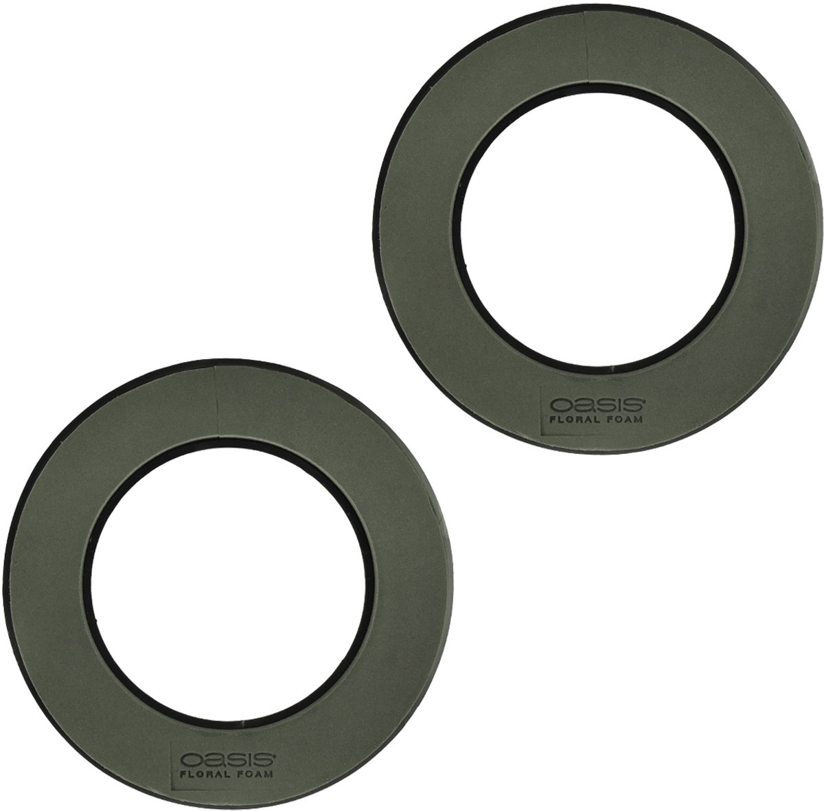 Steekschuim kransring zwart Ø30cm 2 st, 2 Stück