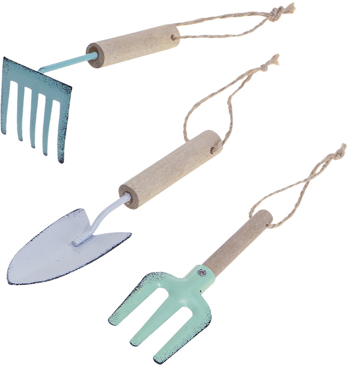 Decoratie hanger tuingereedschap vintage deco balkon 12,5cm 3st, 3 Stü