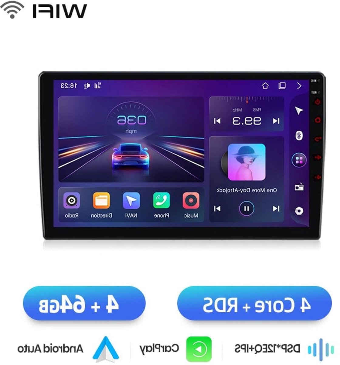Android Multimedia Systeem – Autoradio – Navigatie Systeem – Touchscreen Radio – CarPlay Android Auto – 9 Inch IPS Scherm – 8-Kern Processor
