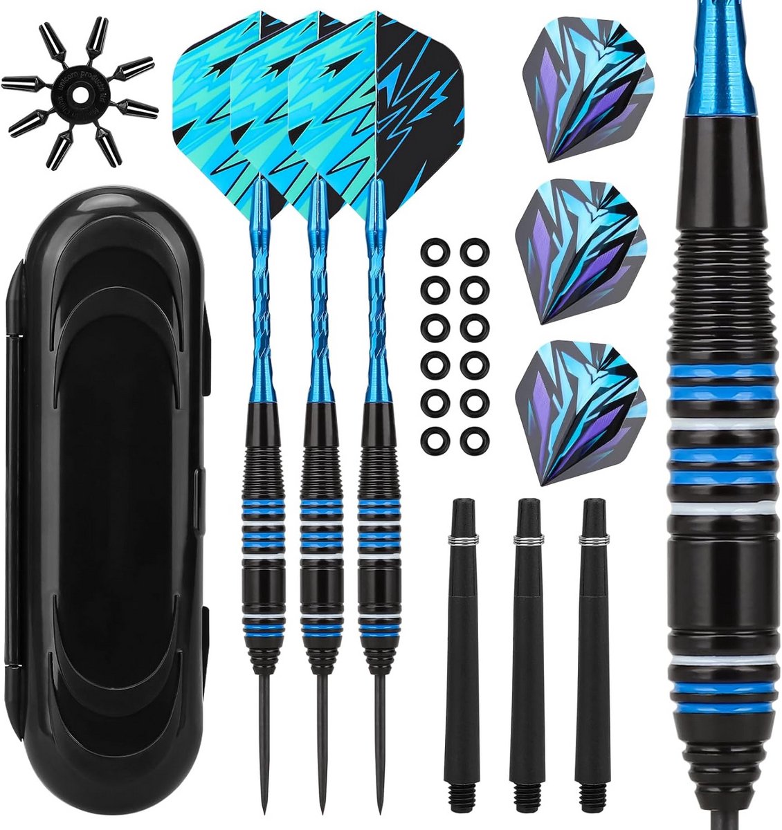 Professionele dartpijlen set 23g met metalen punt en accessoires