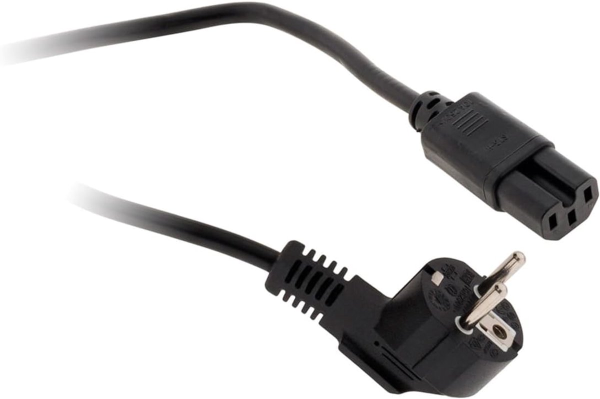Plug pole met 2 sockets en timer switch - Zwart
