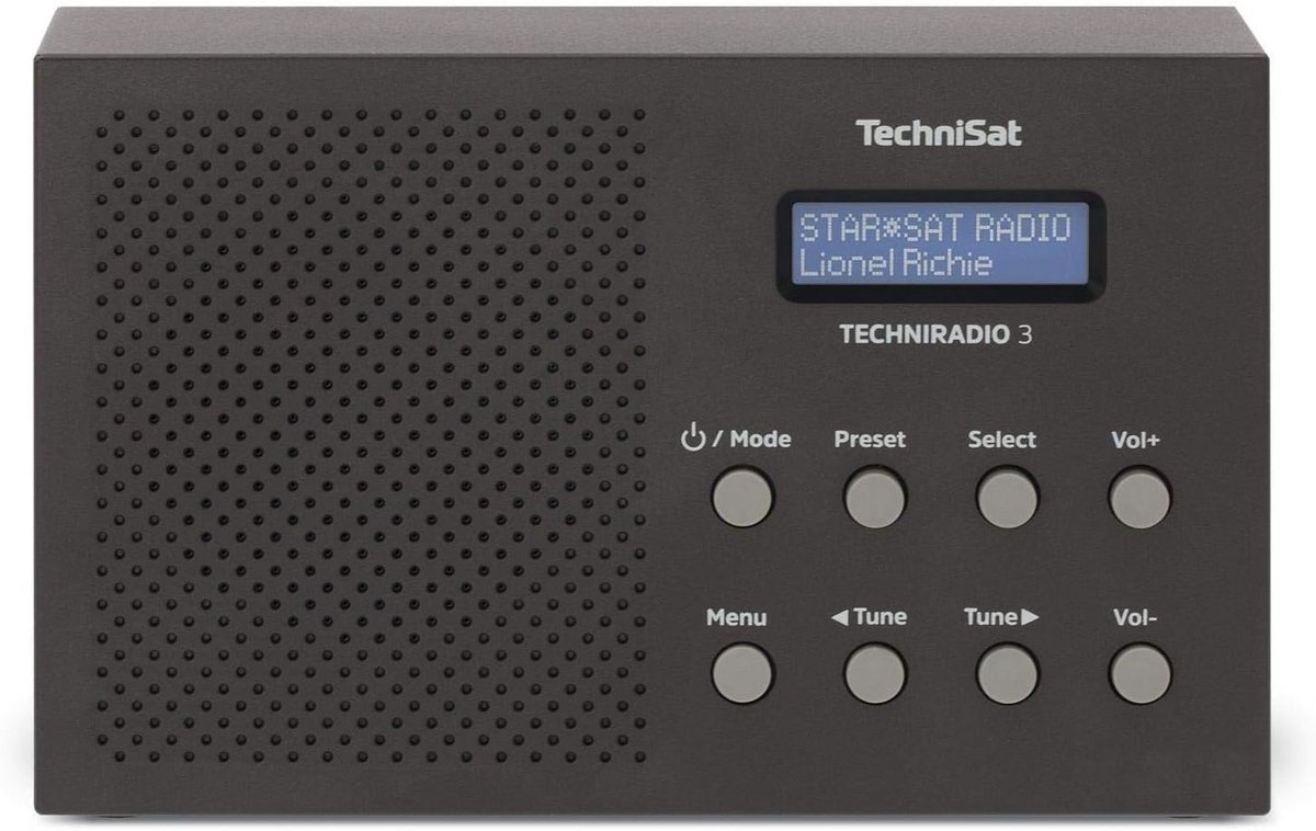 DAB Radio met Wekker en Blokdesign - Draagbare Radio in Zwart