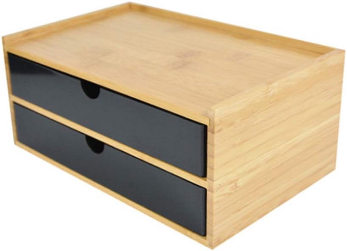 Houten Ladekast Tafel Organizer met Laden voor Bureau en Sieraden