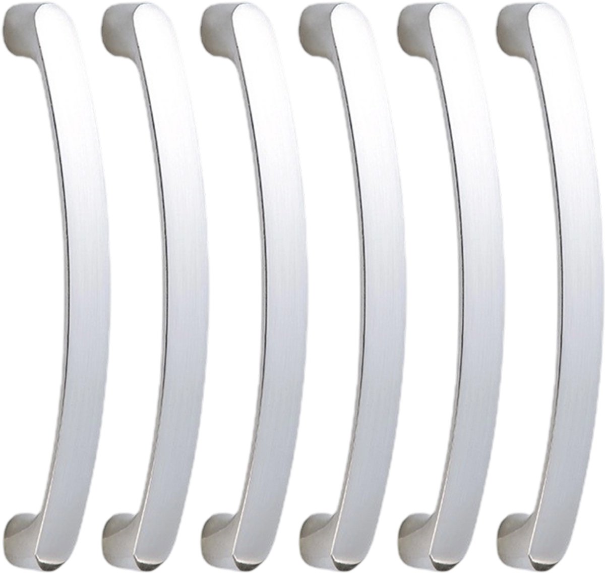 TuseRxln Cabinet Handle - Silver - 96mm Hole Spacing - 6 Stuks - Keuken En Kledingkast