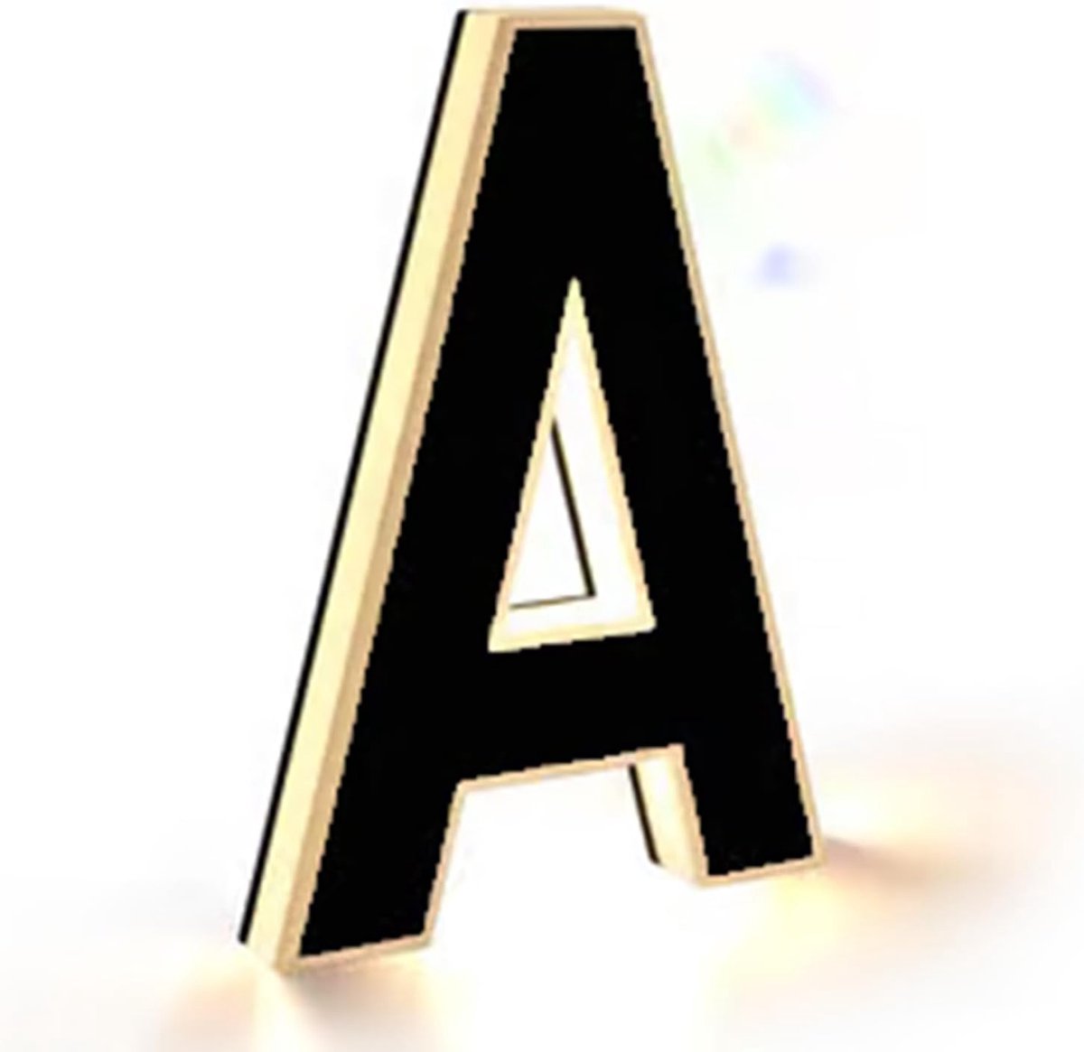 LED-Deurnummerverlichting - Groot Lettertype - Buitenhuisbord - Geschikt Voor Deuren, Poorten, Woningen, Winkels (A)