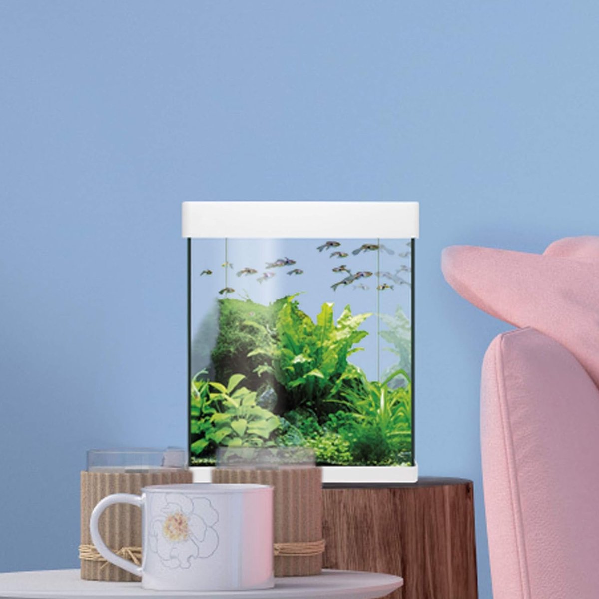 Nano Aqua LED Kristal Aquarium Set - 10 Liter - Complete Fish Tank thumbnail 2
