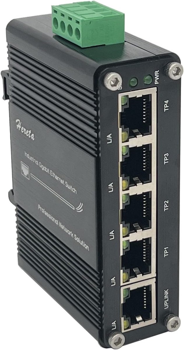 Industriële 5-Poorts Gigabit Ethernet Switch - 1000Mbps - Robuust Veldmodel