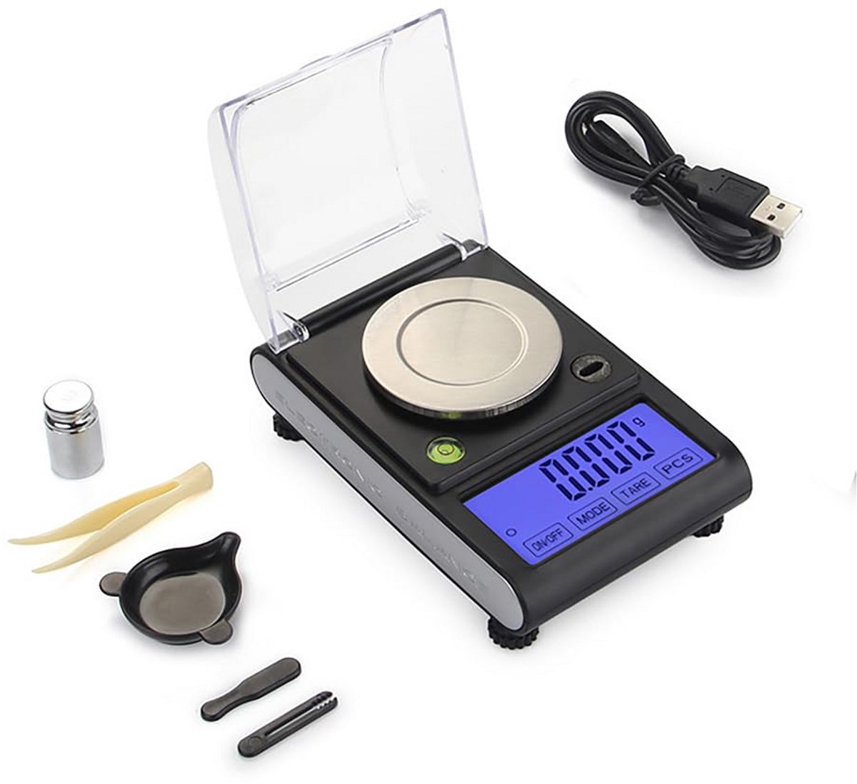 Digitale Precisieweegschaal 0.01g voor Goud, Sieraden en Laboratoriumgebruik