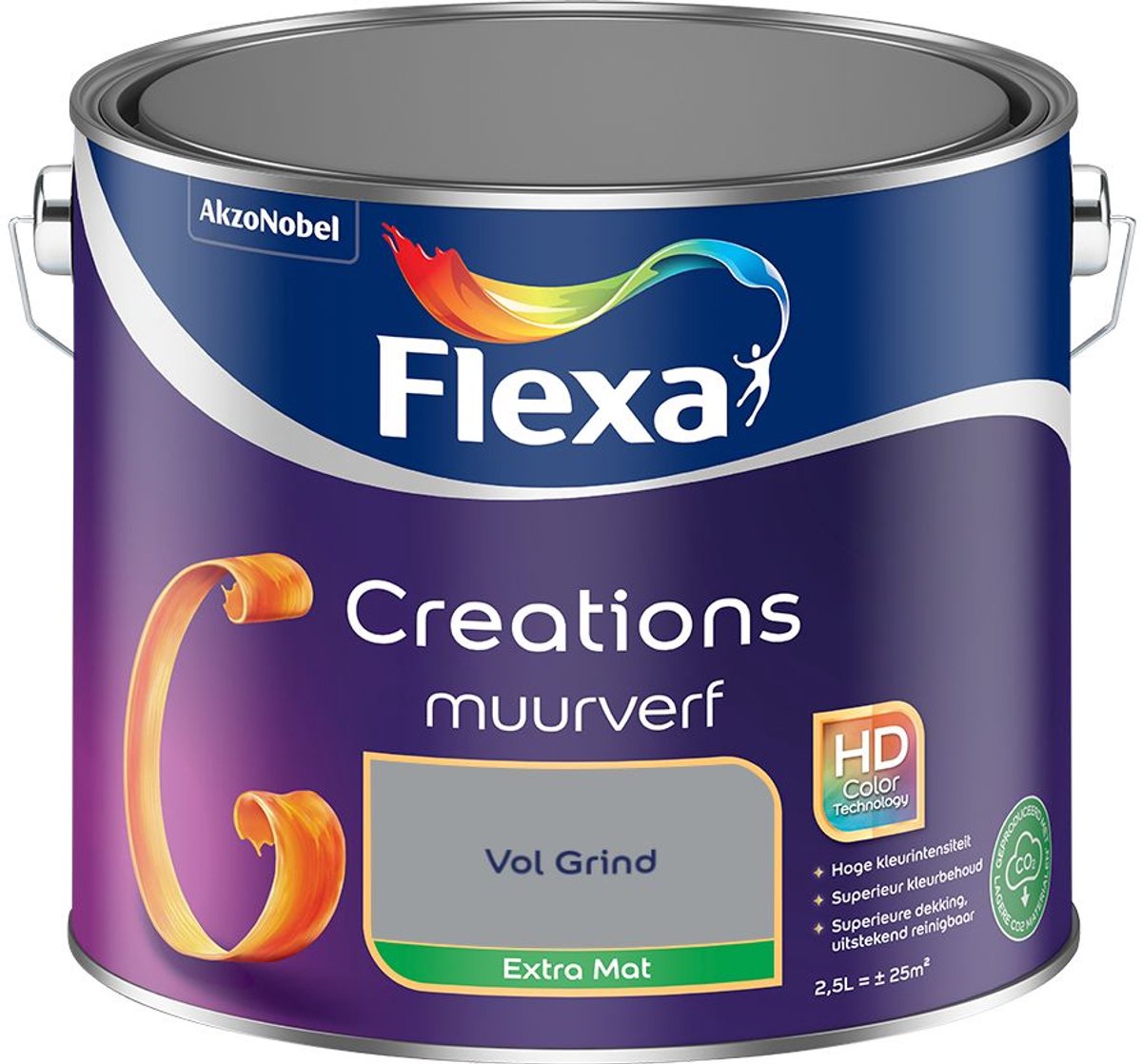 Flexa Creations Muurverf Extra Mat Vol Grind 2,5 L