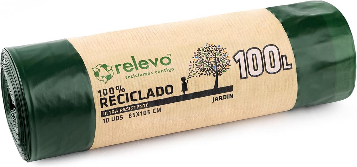 Vuilniszakken 100L - Extra Sterk & 100% Gerecycled - 10 Stuks