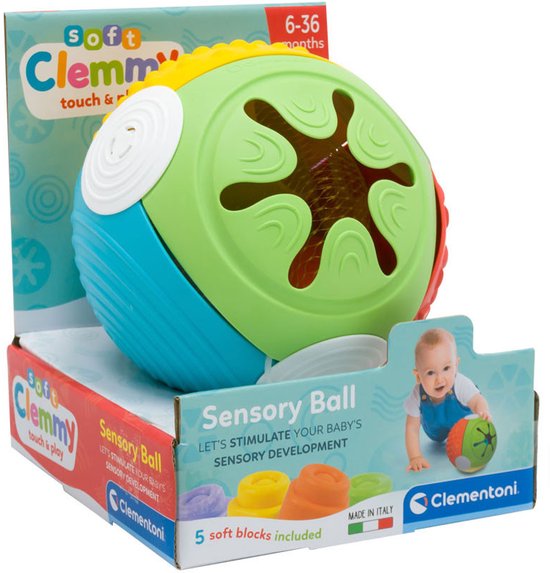 Clementoni - Soft Clemmy - Sensory Ball - Educatief Speelgoed voor Baby's van 6-36 maanden