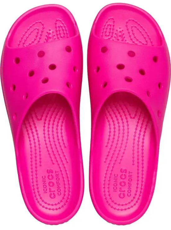 Crocs Classic Platform Slide - Sabots pour Femmes - 41-42 - Rose Crush - Ajustement Confortable