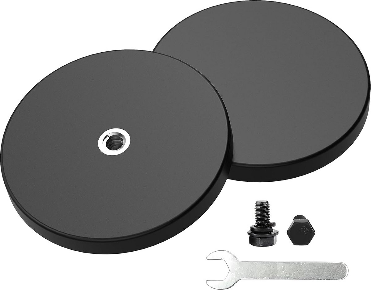 Sterke Ronde Houder Magneten met Rubberen Coating - 2 stuks - 30kg}