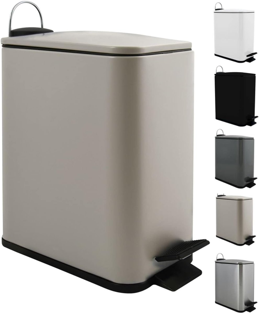 RVS Vuilnisemmer met Binnenemmer en Softclosemechanisme 5 Liter