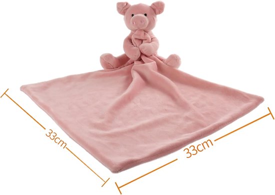Zacht Pluche Speelgoed Knuffeldoek Varken voor Baby's en Peuters, Wasbaar — afbeelding 2