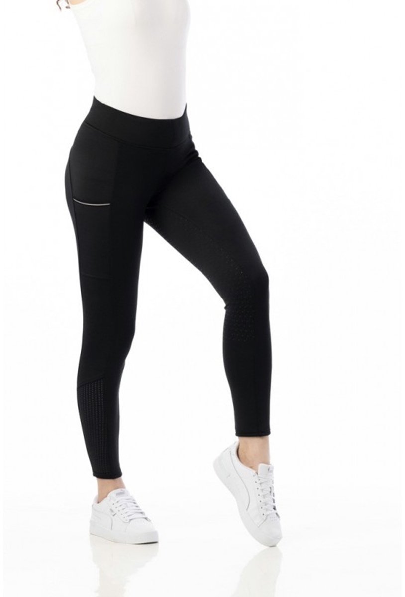 EQUITHEME PULL-ON RIJLEGGING BRIGITTE FULLGRIP Zwart