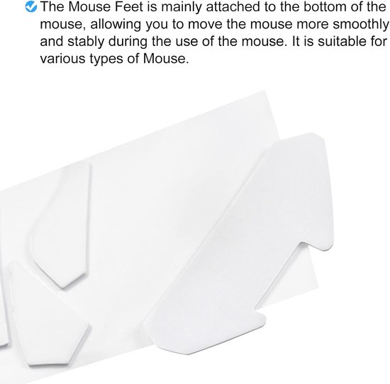 Muis Voeten Vervanging Pads voor Gaming Muis - Antiaanbaklaag en Soepele Beweging van Merkloos — afbeelding 3
