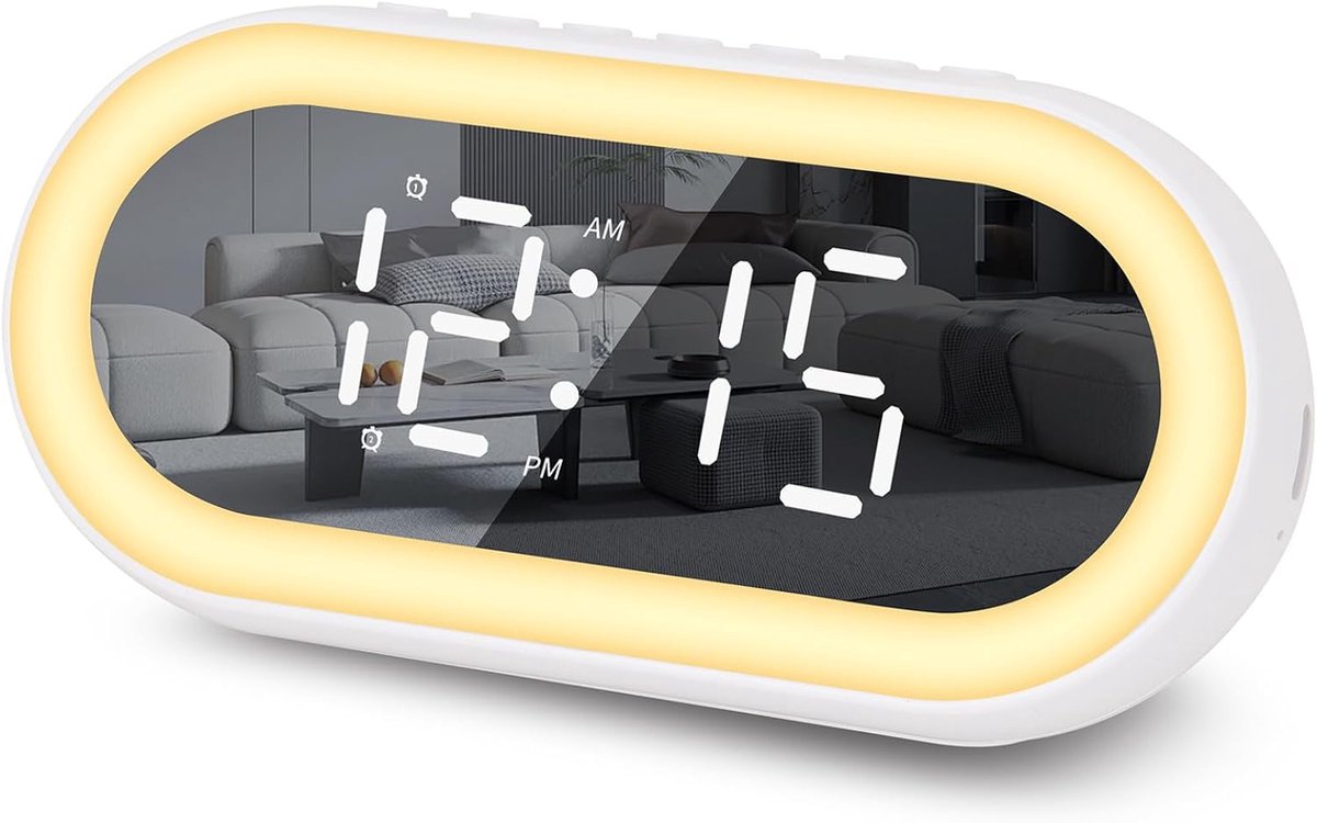 Digitale Wekker met LED Display, Nachtlamp en USB Opladen - Perfect voor Diepe Slapers