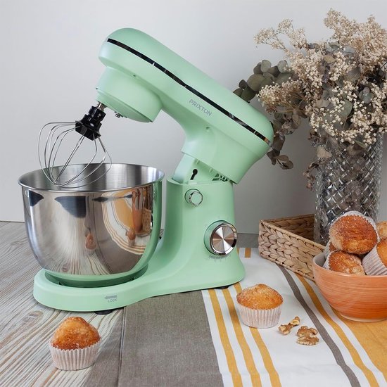 Krachtige Kneedmachine 1500W met 5L RVS Kom - 10 Snelheden Mixer voor Bakken van Merkloos — afbeelding 3