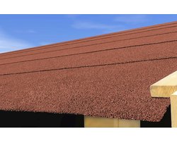 Zelfklevende Bitumen Dakbedekking 2,5 m² - Dakfolie met Leisteenlook (Rood)