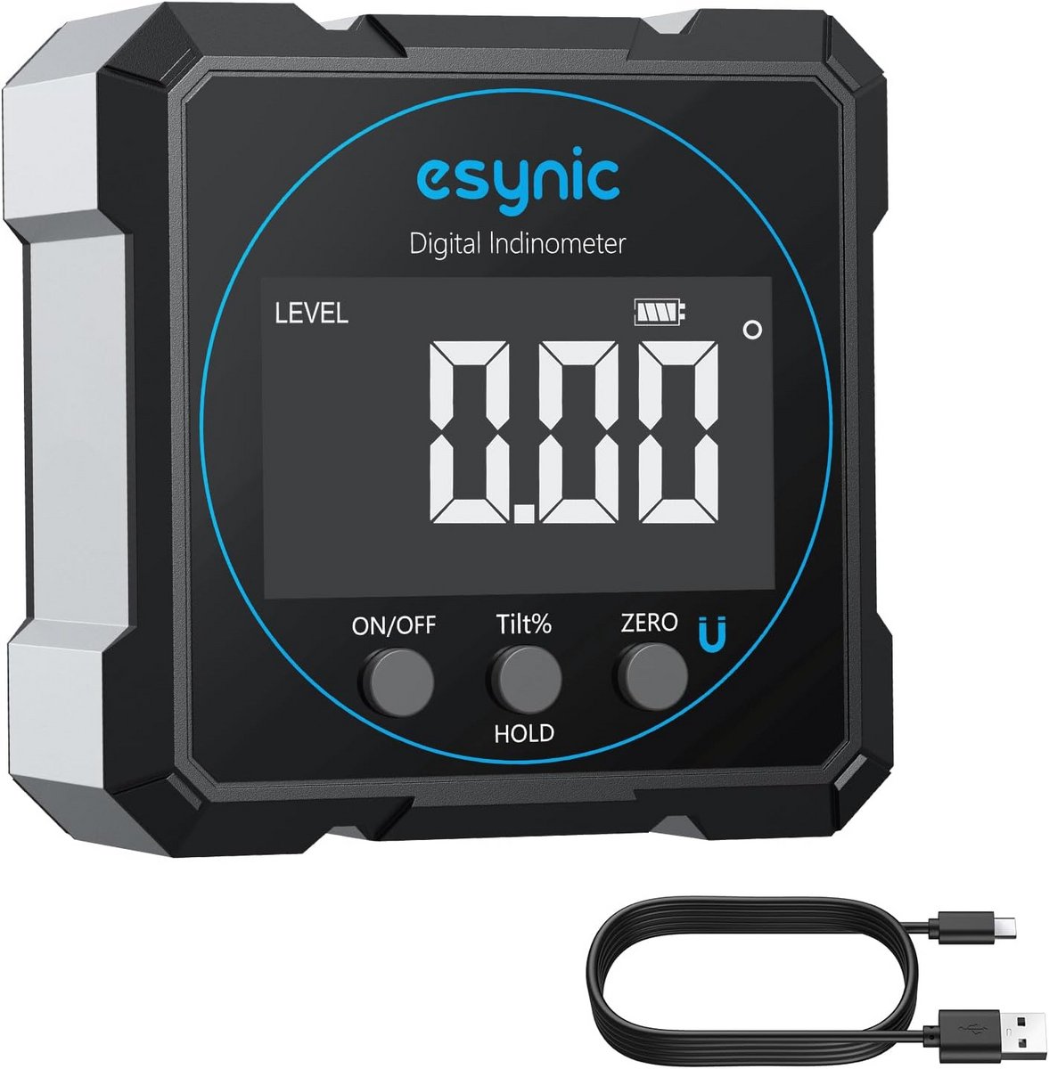 Digitale Waterpas Hoekmeter met Display en Oplaadbare Batterij - Aluminium Behuizing