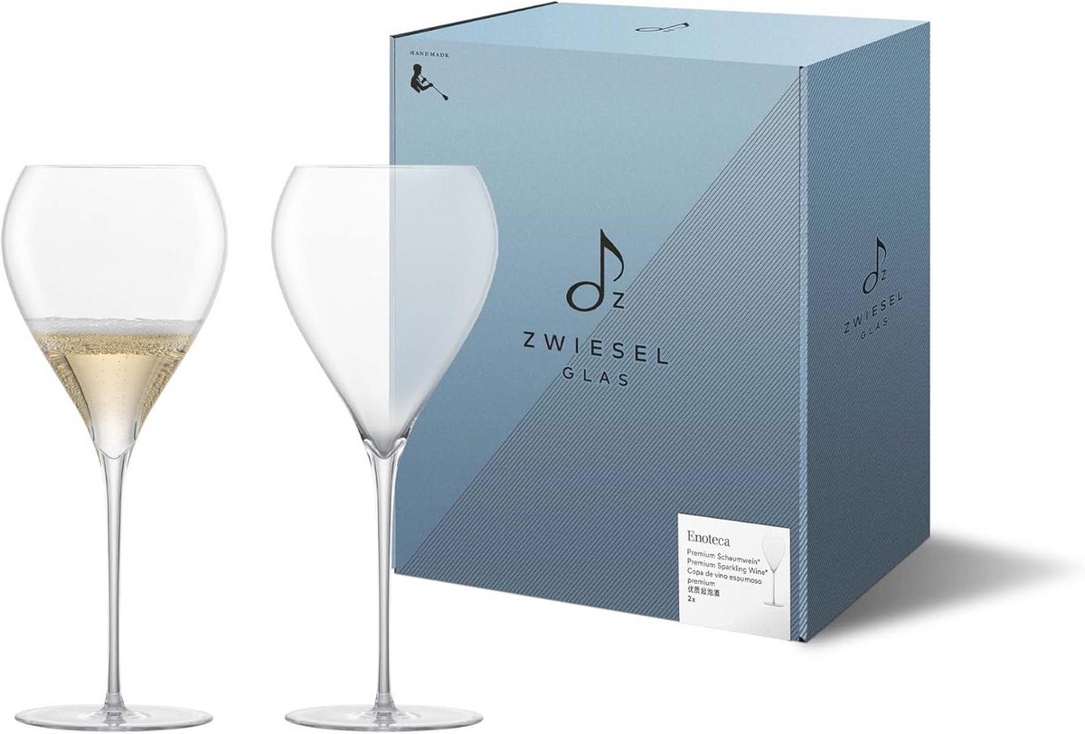 Luxe Handgemaakte Schuimwijn Glazen Enoteca - Set van 2