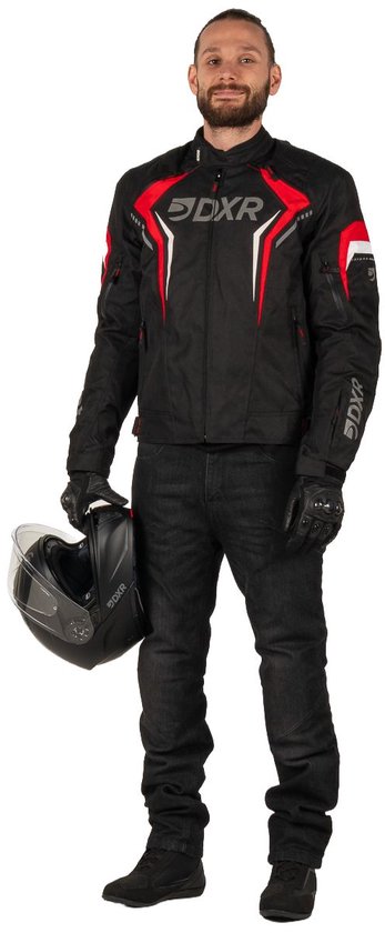 Veste moto SPARKER Homme 4 saisons Zwart/Rouge XL Homologuée CE par MOTOBLOUZ