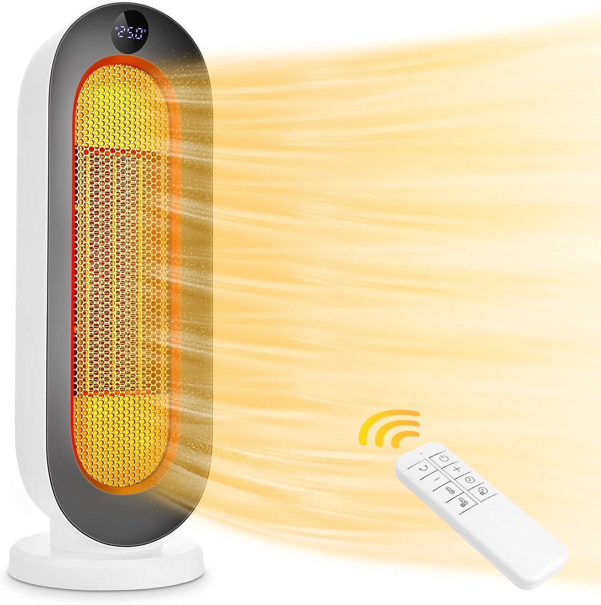 Krachtige Keramische Ventilator Kachel met Timer en Thermostaat - Snel Warm voor Thuis of Kantoor