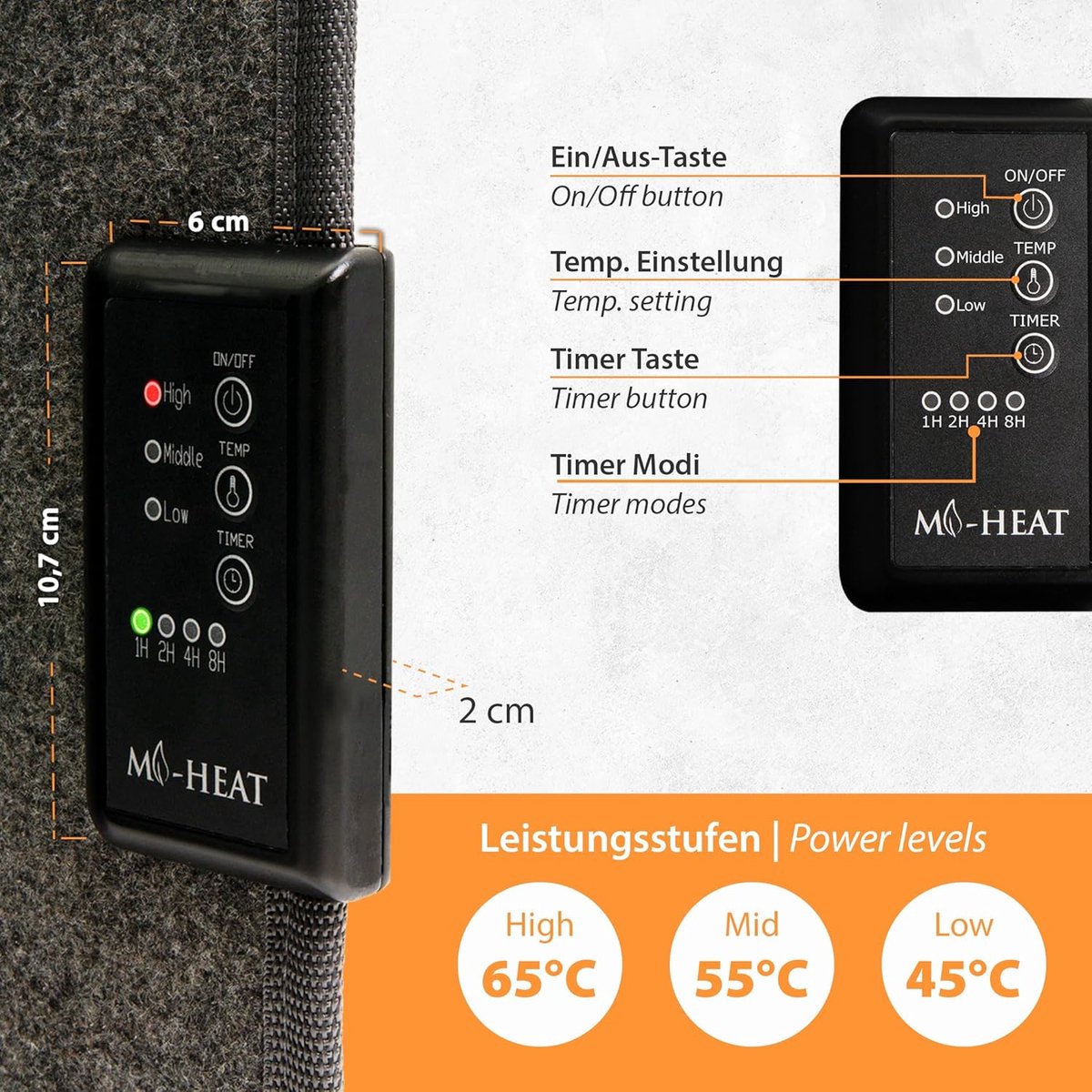Opvouwbare Infrarood Tafelverwarming voor Bureau - 260W - Tot 60°C - Mobiele Computer Warmtepaneel – foto 7