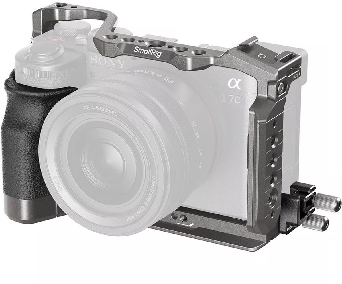 SmallRig 5198 HawkLock QR Cage Kit with Silicone Handle for Sony Alpha 7C II/7CR