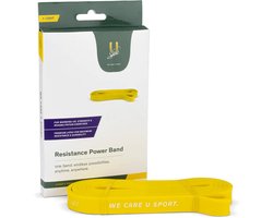 U-Sport Resistance Power Band - Light (Geel) - Fitness Elastiek - Pull-up Ondersteuning & Krachttraining - 105 cm