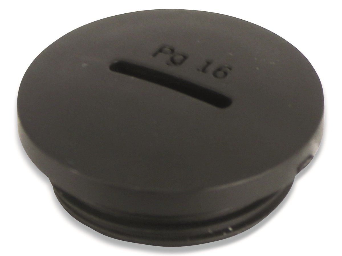 KSS afsluitschroef, PG, PG-16, zwart