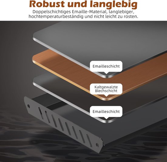 Draagbare Houtskoolgrill voor Camping en Tuin, 50,2 x 32,8 x 33,5 cm, Tafelgrill voor 4-8 Personen, Lichtgewicht en Ruimtebesparend van Merkloos — afbeelding 4