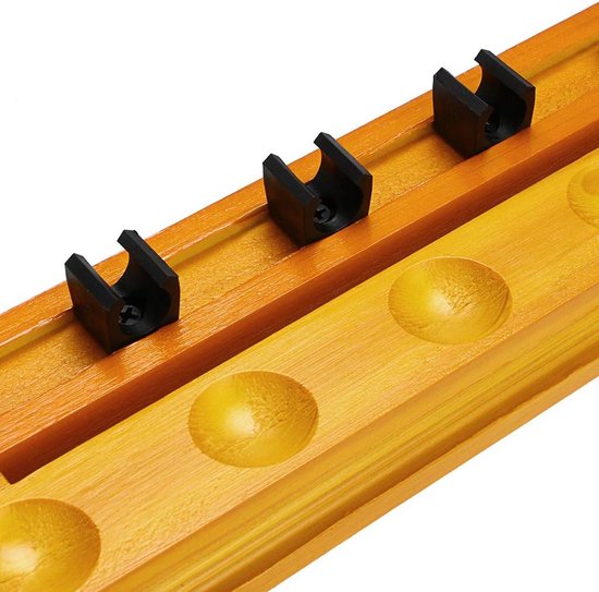 Wandgemonteerde Keu Houder voor 6 Keuen - Houten Billart & Snooker Stock Rek van Merkloos — afbeelding 4