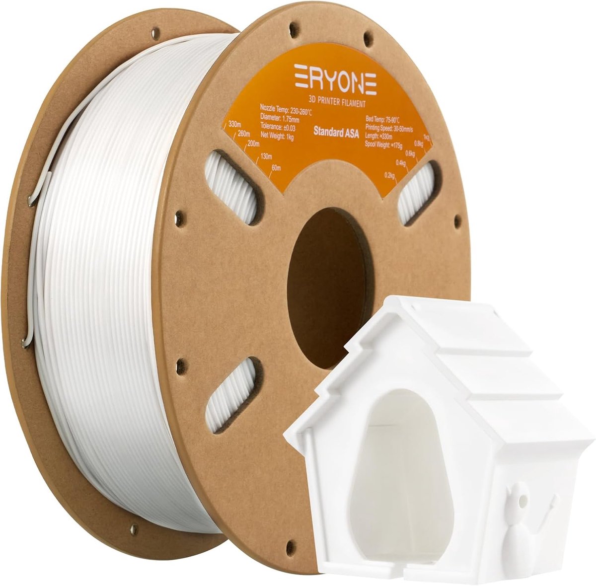 ASA Filament 1.75mm voor 3D Printer - Hoge Kwaliteit - Wit - 1kg