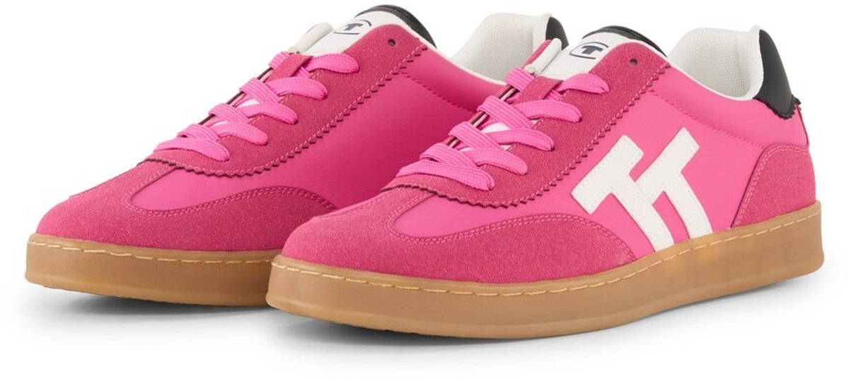 Tom Tailor - Sneakers met colourblocking - Maat 38 - pink