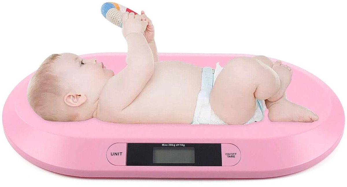Digitale Babyweegschaal tot 20 kg - Nauwkeurig Kinderweegschaal met Groot LCD
