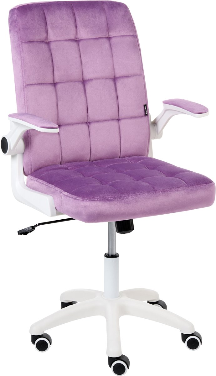 Beliani DANDY - Bureaustoel - Violet - Fluweel Paars