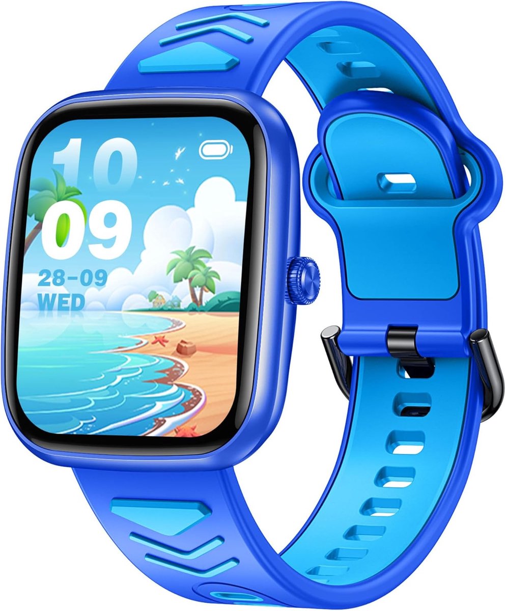 Kinder Smartwatch met Stappenteller & Hartslagmonitor - Digitaal Fitness Horloge voor Jongens en Meisjes