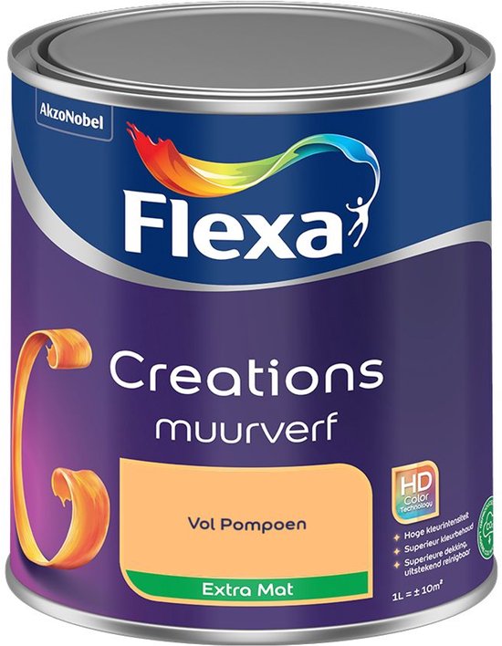 Flexa - Creations Muurverf Extra Mat - Vol Pompoen - Mengverf - 1 L