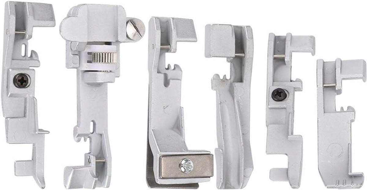 Set van 6 Overlocker Naaivoeten voor Huishoudelijke Multifunctionele Lockmachines