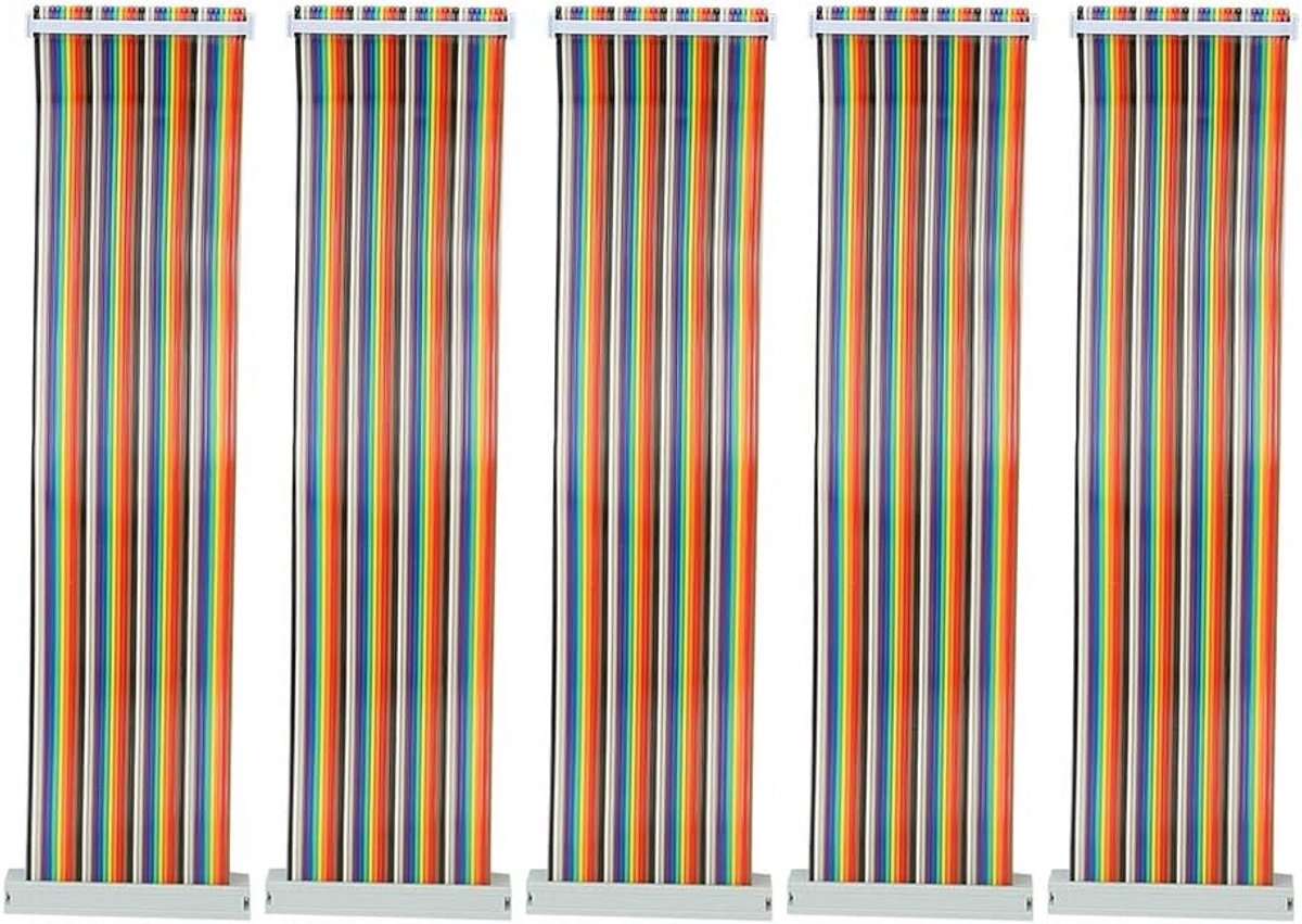40-pins Platte Kabelset voor Raspberry Pi GPIO Extensie - 5 Stuks 20cm