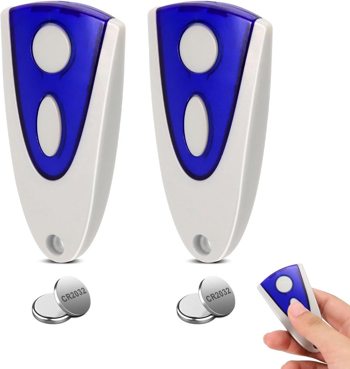 3-Pack Universele Garagedeuropener Afstandsbediening - 2 Kanaals Toegangssleutel