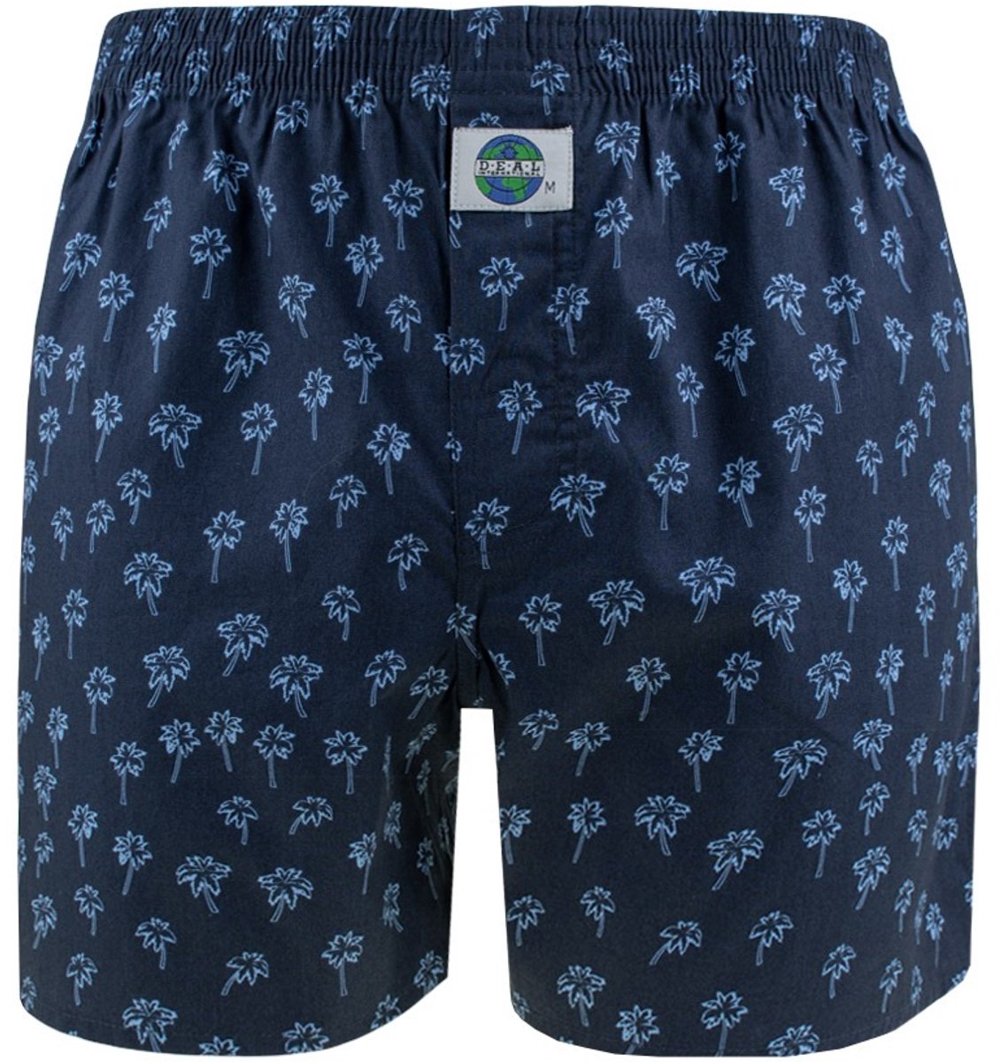 DEAL heren wijde boxershort palm blauw 192287