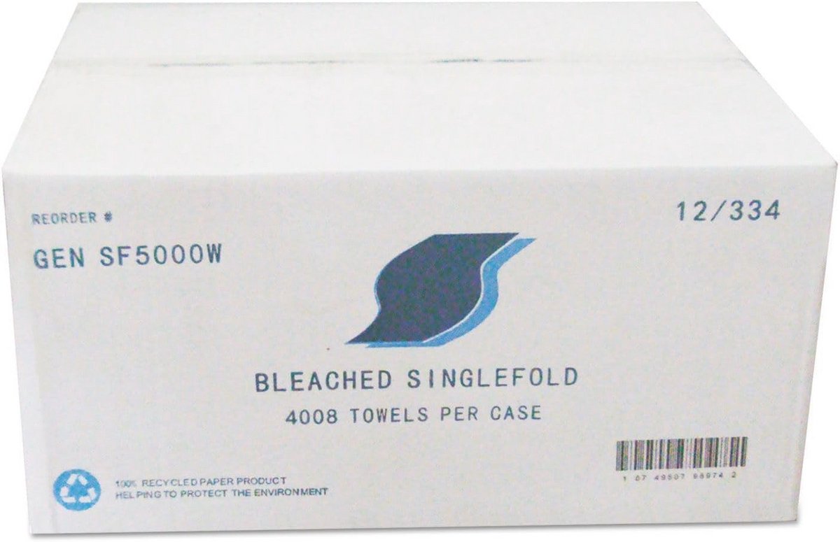 Witte Papieren Handdoeken 1 Laags - Extra Zacht & Absorberend - 12 Rollen (4008 Stuks)
