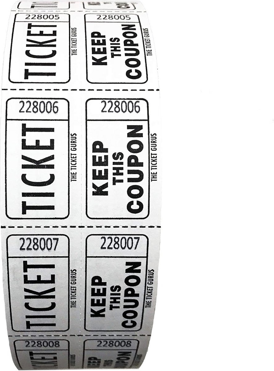 Dubbele Genuemmerde Ticketrol voor Loterijen en Evenementen - 2000 Tickets