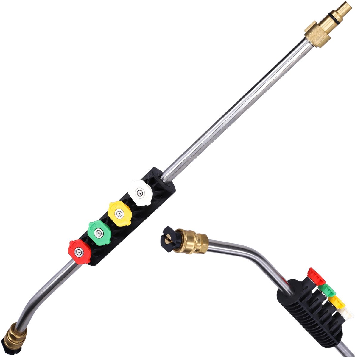 Sillar Spuitlans met 5 Spuitdoppen voor Hogedrukreiniger – Geschikt voor Parkside & Lavor – Bayonet Aansluiting – 1 Set – foto 2