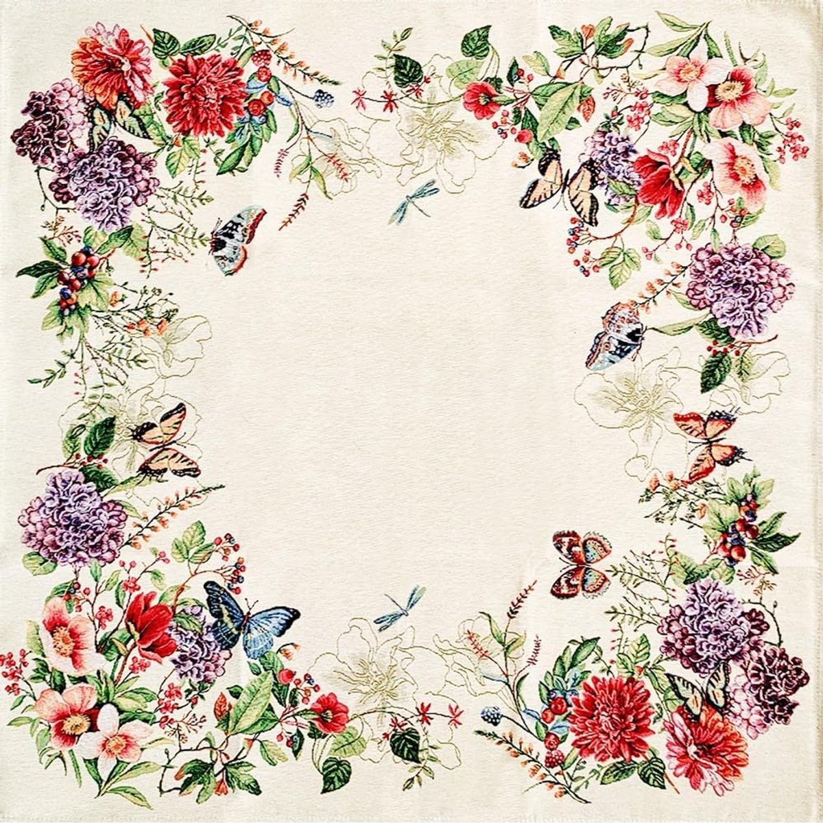 Luxe Gobelin Jacquard Tafelkleed – Italiaans Geweven Katoenmix – 140x140 cm